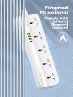 LDNIO SC5415 Bloc Multiprise Type Universel Économiseur d'Énergie avec Ports USB