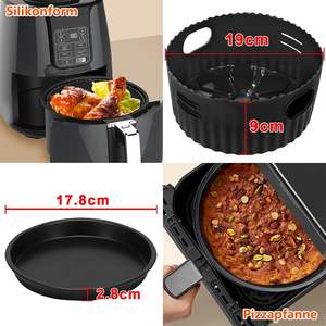 Meilleures ventes transfrontalières : Ensemble de 4 accessoires pour friteuse à air, comprenant moule de cuisson rond en silicone, support de pot intérieur, papier de cuisson et plateau en silicone - Product Image 3