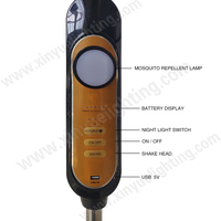 Ventilateur de sol sans balais à énergie solaire FS218 de 16 pouces, panneau solaire, charge de téléphone portable, lumières LED, charge DC/AC, répulsif anti-moustiques