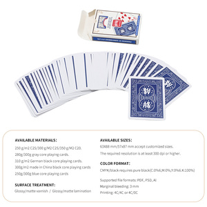 Cartes <span class=keywords><strong>à</strong></span> Jouer <span class=keywords><strong>de</strong></span> Luxe Personnalisées avec Logo Imprimé, Écologiques et Imperméables, Jeu <span class=keywords><strong>de</strong></span> Cartes en Papier Noir Classique 54 - Product Image 5