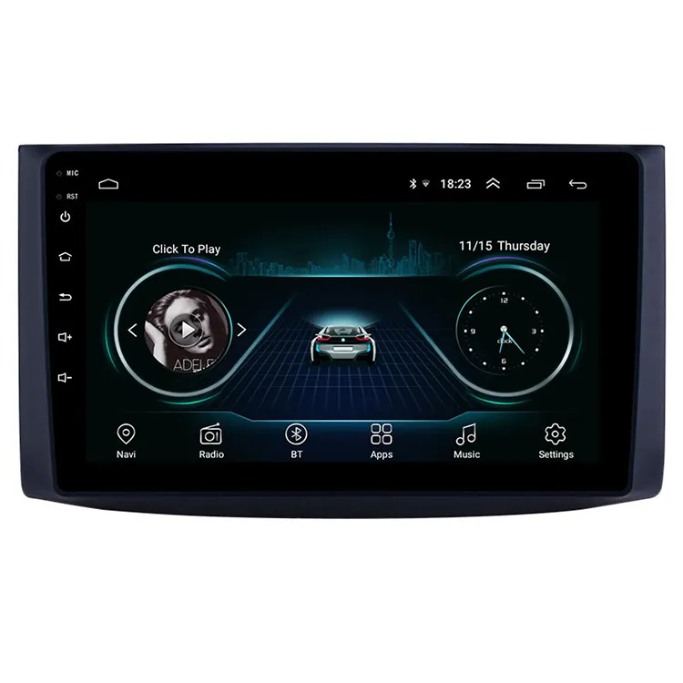 2.5D กระจกนิรภัย CarPlay วิทยุหน้าจอสัมผัสอัจฉริยะเครื่องเล่นเสียงสเตอริโอ Android ขนาด9นิ้วสำหรับ Chevrolet Aveo T250 2006 - 2012