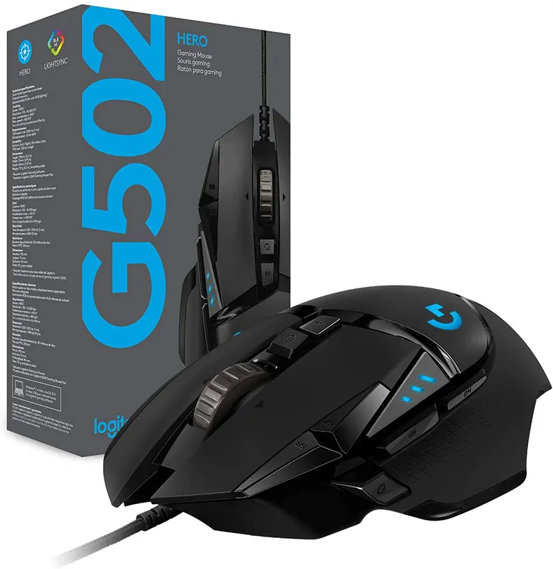 Widely used logitech G502 LED wired usb gaming mouse stock