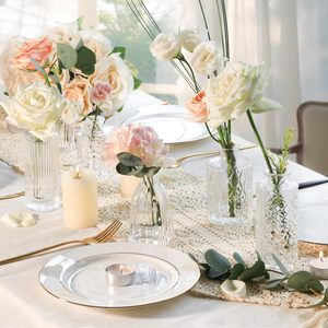 Arrangement de fleurs rondes petit <span class=keywords><strong>vase</strong></span> Relief français clair Vases en <span class=keywords><strong>verre</strong></span> décoratifs nordiques pot en <span class=keywords><strong>verre</strong></span> <span class=keywords><strong>Transparent</strong></span> Art déco plaque <span class=keywords><strong>verre</strong></span> - Product Image 5