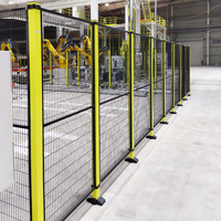 Línea de producción de taller, cercado, protección de seguridad, valla de poste de Metal, malla de alambre de hierro, Robot, cercado de pared límite
