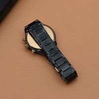 Nouvelle montre en céramique avec adaptable pour armani AR70002 costume Case Dial Black