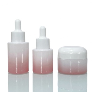 ชุดบรรจุภัณฑ์เครื่องสำอางหรูหรา ขนาด 20 มล. 30 มล. 50 มล. 30 กรัม 60 กรัม ขวดเซรั่มบำรุงผิวสีเขียว ขวดโลชั่น ขวดครีมแก้ว ขวดและกระปุกเครื่องสำอาง - Product Image 5