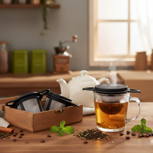 Scatola di 72 manici pratici filtri per tisane e tisane essenziali per caffè e tè - Product Image 3
