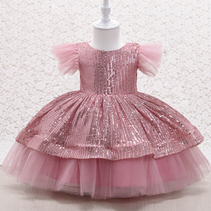 <span class=keywords><strong>Robe</strong></span> en Tulle pour petite fille, tenue de soirée à manches longues, habits, sans manches, sequins, nouvelle collection, de 0 à 24 <span class=keywords><strong>mois</strong></span> - Product Image 2