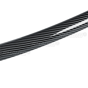 Glossy <b>Black</b>/Carbon Fiber Look Front Grille Trim Overlay Cover Add on Front Bumper Grill <b>Frame</b> for INFINITI Q50 Q50S 2014-2021 - Product Image 6