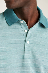Nuovo arrivo <span class=keywords><strong>Polo</strong></span> da uomo in Pique a righe elasticizzate in maglia con polsini a costine - Product Image 4