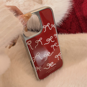 <span class=keywords><strong>Coque</strong></span> de téléphone en TPU souple rétro <span class=keywords><strong>bordeaux</strong></span> pour iPhone 16, pour Apple 13, nœud rouge, 14, électroplaqué, colle, poignée de téléphone pour mobile, 13, nœud rouge - Product Image 3