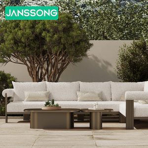 Juego de sofás en forma de L de aluminio Rosert Villa Patio Sofá al aire libre Hotel Jardín Muebles de exterior <span class=keywords><strong>Bar</strong></span> Juegos de jardín Muebles de metal modernos - Product Image 3