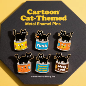 Set <span class=keywords><strong>de</strong></span> Broches <span class=keywords><strong>de</strong></span> Atún en Lata para Gatos, Lindos Insignias <span class=keywords><strong>de</strong></span> Metal Esmaltado Suave para Amantes <span class=keywords><strong>de</strong></span> Mascotas, Bolsos, Chaquetas y Regalos <span class=keywords><strong>de</strong></span> Boutique al por Mayor - Product Image 1