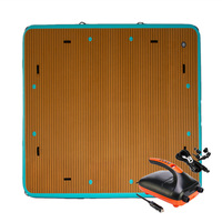 Plateforme flottante gonflable InflaToGo Drop Stitch 10ft x 5ft, capacité 500kg, ponton aquatique, radeau, île flottante pour yacht, quai flottant, parcs aquatiques