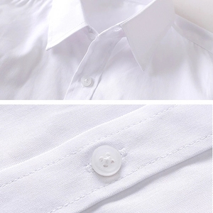 Chemises blanches pour filles, uniformes scolaires, chemisiers pour garçons, vêtements en <span class=keywords><strong>coton</strong></span> à manches courtes pour enfants - Product Image 3