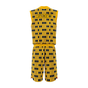 Maillot et short de basket-ball personnalisés par sublimation, uniforme de qualité supérieure, 100 % polyester. - Product Image 6