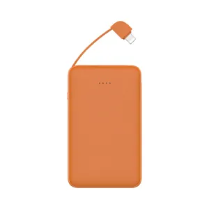 2024 новые продукты Встроенный кабель iphone PD20W портативное зарядное устройство Power Bank 5000 мАч для iphone 14