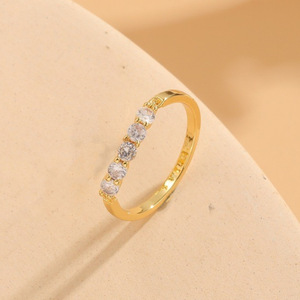 Anello Aperto Minimalista Regolabile con Accento Quadrato, Anello Creativo da Dito per Donne - Product Image 3