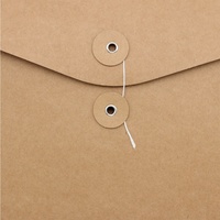 Pochette de classement A4 horizontale vierge en papier kraft biodégradable écologique avec boucle de fermeture pour usage express et personnalisation