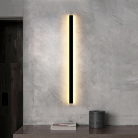 Lampes murales LED contemporaines en aluminium noir pour hôtel, restaurant, décoration murale, chambre à coucher, salon, escalier, couloir
