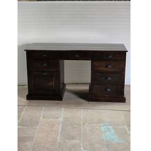 Bureau d'ordinateur en bois massif, table de lecture, bureau d'accueil avec tiroirs pour la maison, salon, meubles - Product Image 1