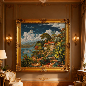 Lujo decoración del hogar pared arte moderno colorido mar <span class=keywords><strong>primavera</strong></span> paisaje pinturas <span class=keywords><strong>al</strong></span> óleo - Product Image 1