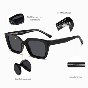 2025 moda Venta caliente lujo TR marco gafas de sol de alta calidad gafas de sol de moda mujeres marco cuadrado gafas de sol acetadas - Product Image 6