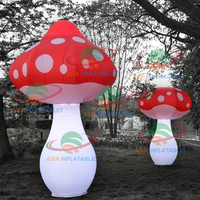 Décoration de champignon gonflable d'extérieur à prix avantageux avec éclairage LED pour fête/événement