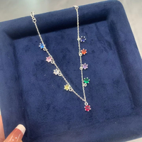Bracelet coloré en argent sterling 925 arc-en-ciel, diamant, CZ, bracelet à maillons avec breloques, cadeaux délicats, vente en gros