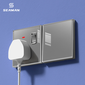 Enchufe Eléctrico con Interruptor de 13A, Panel de Cristal, Puertos USB de 5V, Enchufe Doble de Pared con USB Tipo C Universal - Product Image 6