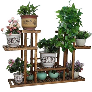Étagère à plantes en bois à 6 niveaux, 116*25*72cm, pour jardin, patio, balcon, intérieur et extérieur, rangement et présentation de plantes - Product Image 2