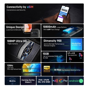 En stock 8 Go + 256 Go <span class=keywords><strong>DOOGEE</strong></span> <span class=keywords><strong>V30</strong></span> 6,58 pouces Android 12 <span class=keywords><strong>5G</strong></span> Téléphone robuste - Product Image 4