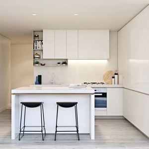 French Style High Gloss Acrylic Modern White Door Kitchen Cabinet Meuble Cuisine - Product Image 3