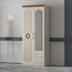 Wholesale Large 2-door Wardrobe with Moq <strong>50</strong> Set Customizable Inside Wooden Bedroom <strong>Closet</strong> 15mm MDF Wardrobe Bedroom - Product Image 4