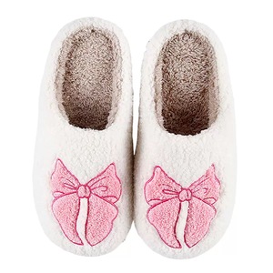 2025 lazo rosa venta al por mayor cálido Hogar <span class=keywords><strong>Casa</strong></span> lindo dormitorio <span class=keywords><strong>zapatillas</strong></span> <span class=keywords><strong>baratas</strong></span> para mujer y <span class=keywords><strong>hombre</strong></span> - Product Image 4