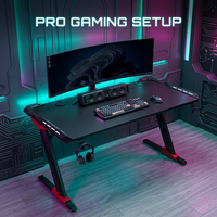 Pieds de table extensibles en acier inoxydable de type Z AOR pour bureaux de jeu, de bureau et d'ordinateur - Design moderne avec cloisonnement, mobilier commercial
