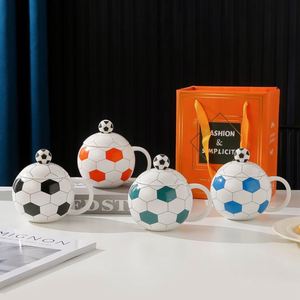 Tasse en céramique avec couvercle, motif Coupe de football, souvenir sportif, tasse à eau, cadeau, vente chaude - Product Image 2