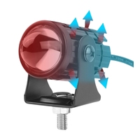 Lampu Sepeda Motor Aluminium Lampu Sorot Tinggi/Rendah Tahan Air Ultra-Terang Dua Warna Odometer Speedometer Tachometer