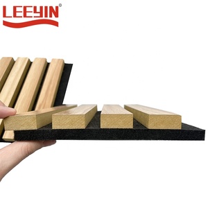 Placa de melamina personalizada, Panel de listón acústico de fibra Aku, Panel de pared de madera, precio de fábrica - Product Image 3