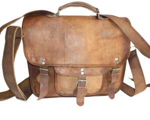 Maletín Vintage Real personalizado, bolso de cuero de cabra, bandolera para tableta, bolso cruzado, bolso de hombro de cuero para oficina, hecho a mano - Product Image 1