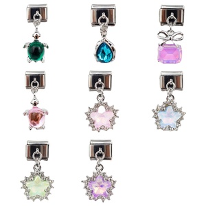 Nueva Serie de Pulseras Modulares Estilo Italiano con Colgantes de Gemas, Diseño Personalizado, Cadena de Ensamblaje, Pulseras de Moda con Dijes - Product Image 1