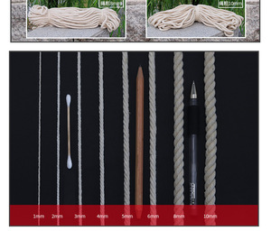 Cordon en coton naturel 100% de 3 mm, corde torsadée pour <span class=keywords><strong>macramé</strong></span> - Product Image 3