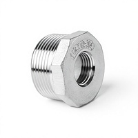 Raccord réducteur droit en acier inoxydable 304, filetage interne/extérieur, 1 pouce, connexion femelle à tête hexagonale à 2 points