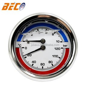 Jauge de <span class=keywords><strong>pression</strong></span> de température axiale pour chaudière à vapeur chaudière à <span class=keywords><strong>eau</strong></span> chaude Machine à expresso chaudière manomètre à vapeur - Product Image 2