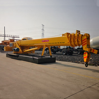 Grue hydraulique de 5 tonnes avec flèche télescopique, pompes pour grues de bateau pour travaux de construction