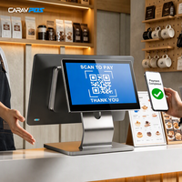 Terminal de point de vente haute performance, écran double 15,6 pouces, corps en aluminium ultra fin, pour pharmacie, système Windows 11 POS