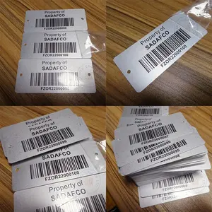 Metalen Serienummer Apparatuur Naamplaatje Laser Gemarkeerd Qr Code Tracking Label Sequentiële Barcode Aluminium Asset Inventaris Id Tags