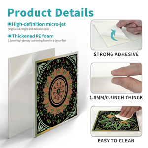 Pegatina de <span class=keywords><strong>pared</strong></span> autoadhesiva de azulejo de flor de Mandala, papel tapiz impermeable de PET grueso <span class=keywords><strong>para</strong></span> dormitorio y cocina, pegatina de azulejo de cerámica - Product Image 4