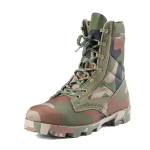 Botas de combate táctico de camuflaje negro para entrenamiento, color verde