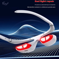 Lunettes de thérapie par lumière rouge 3D pour la beauté des yeux, masseur oculaire léger pour réduire les cernes, les poches et lisser les ridules